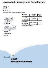leverandørbrugsanvisning for sten
